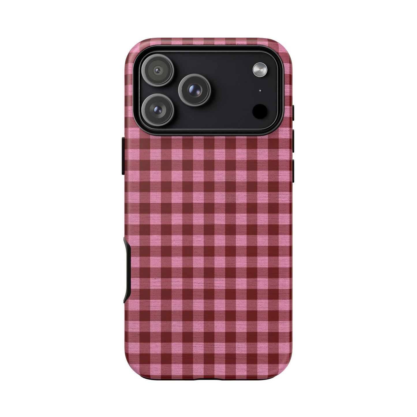 Red Gingham Aesthetic Phone Case | Cute Checkered iPhone Cover